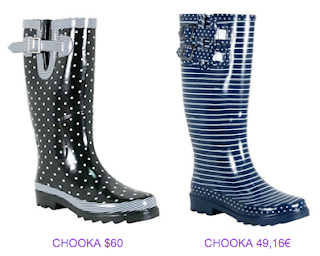 Botas Chooka lunares y otras rayas